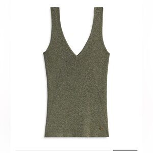 Ted Baker Khaki V-Neck Sweater